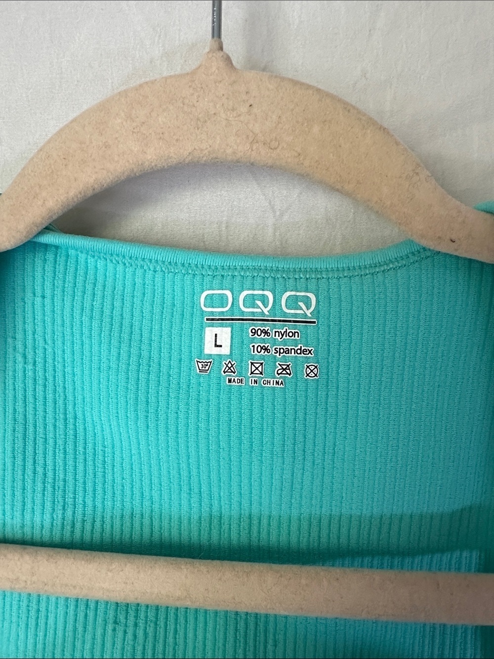 Women’s Ribbed Turquoise Bodysuit - Picture 2 of 3